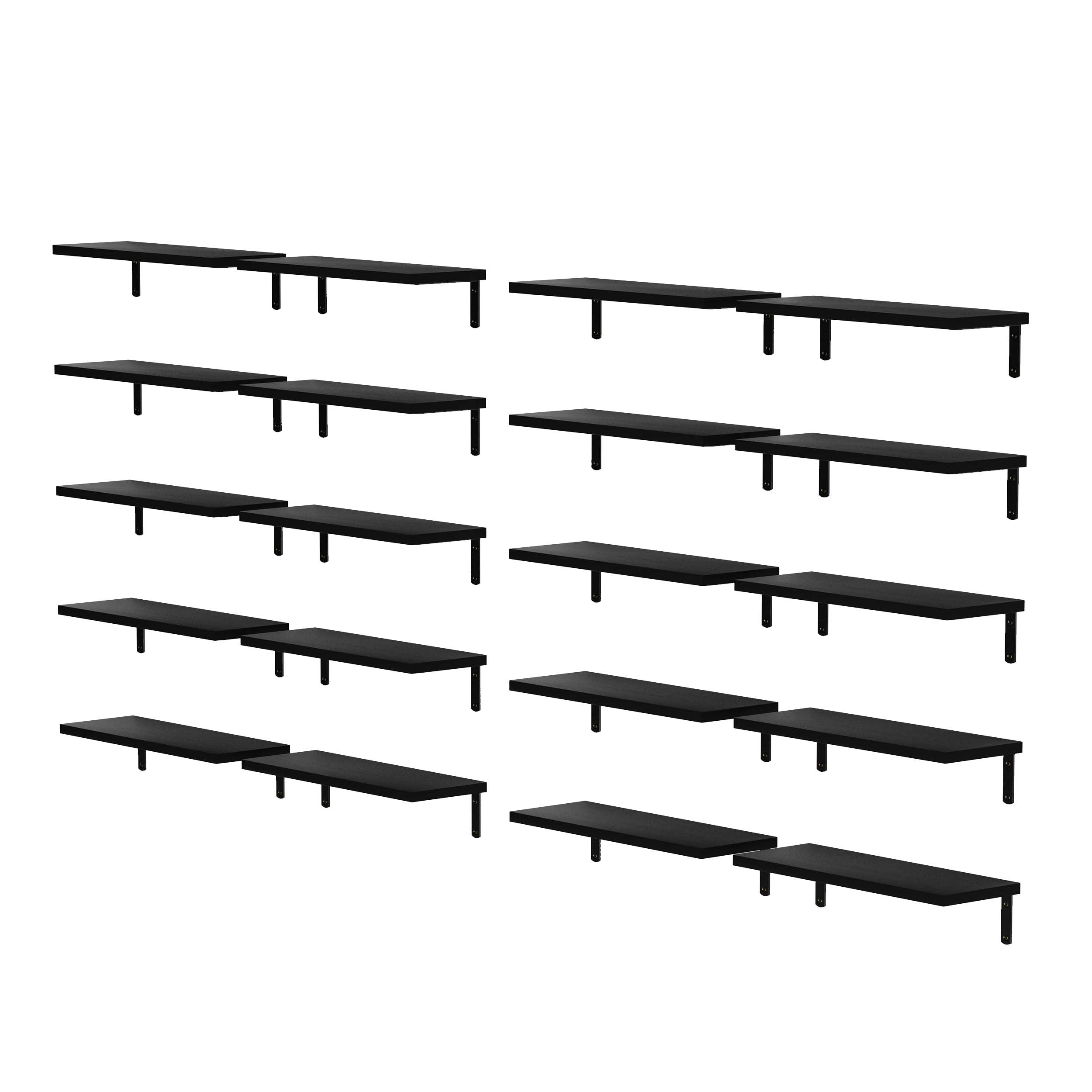 PALMA 17''x6'' Floating Shelves, Wall Bookshelf for Living Room, Rusti