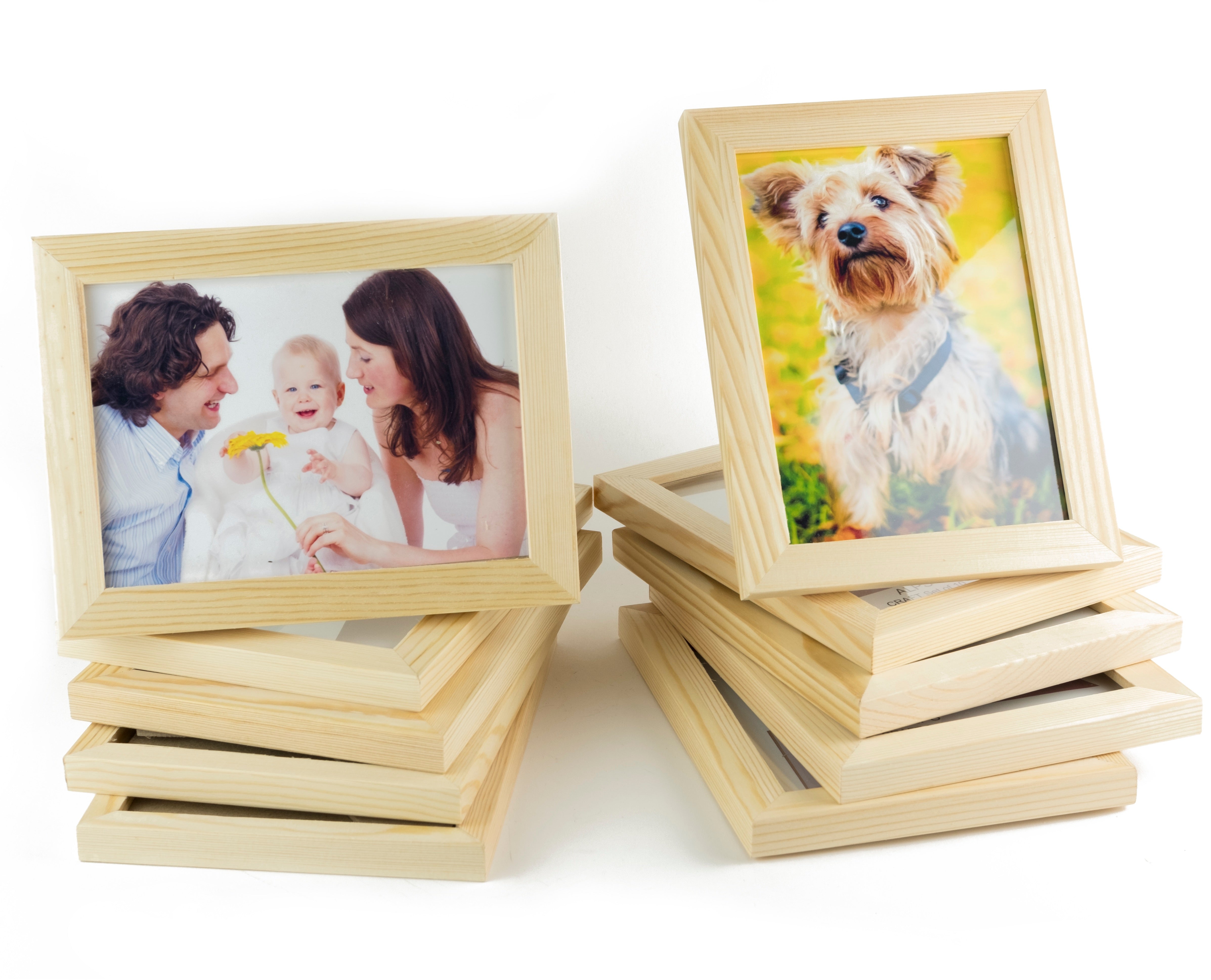WOODALPS 4" x 6" Wooden Picture Frame - Set of 10 - Wallniture