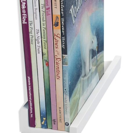 DENVER Floating Shelves Wall Bookshelf and Picture Ledge – 14” Length x 3.8" Depth – Set of 4 – White - Wallniture
