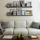 DENVER Floating Shelves and Picture Ledge for Bedroom Decor – 48” x 3.7" – Set of 2 – Walnut - Wallniture
