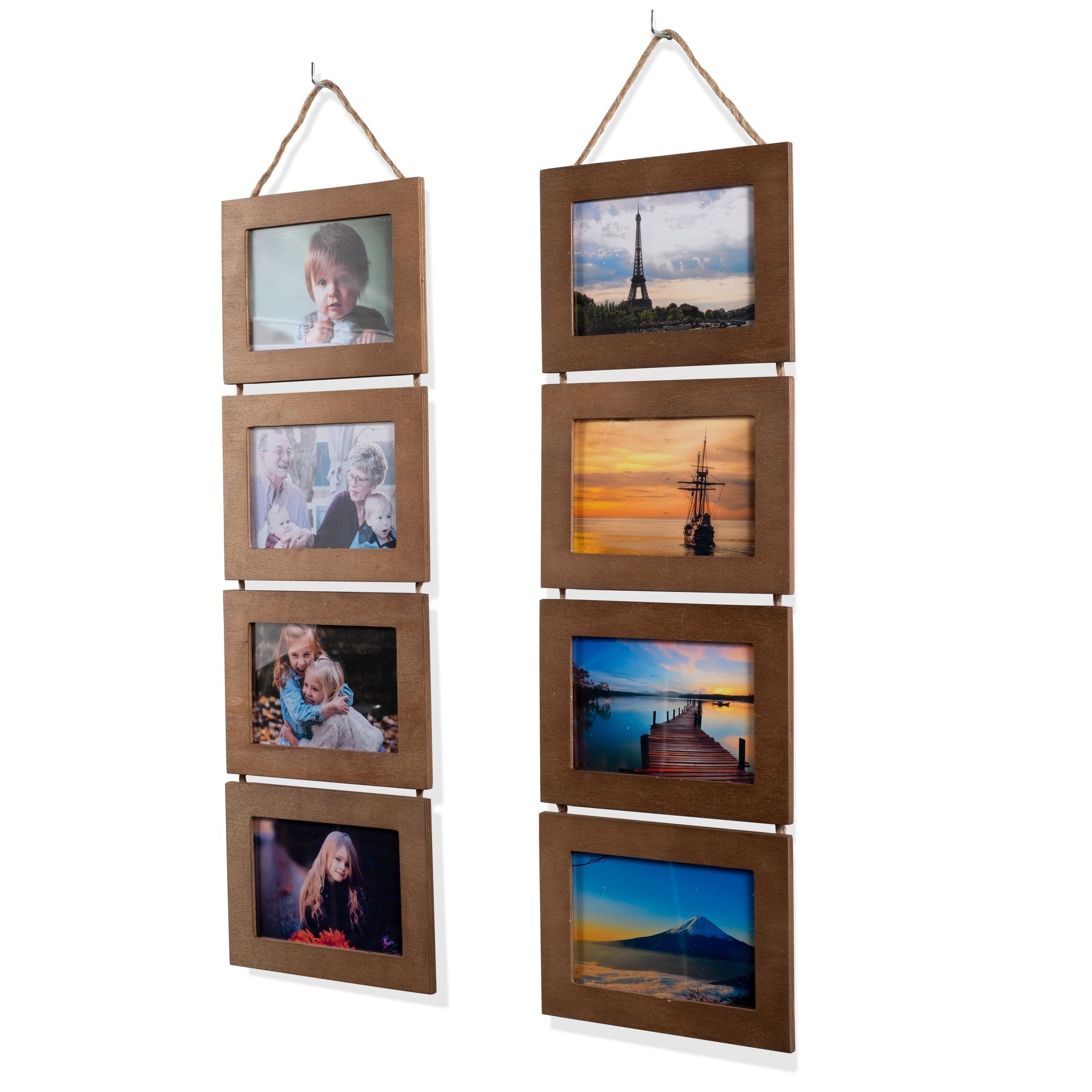 Lawrence Frames Estero Collection, Walnut Wood Picture Frame, 4x6