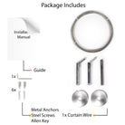 BARRE Wire Picture Hanging Kit for Nursery Decor - 196” Length - Stainless Steel - Wallniture