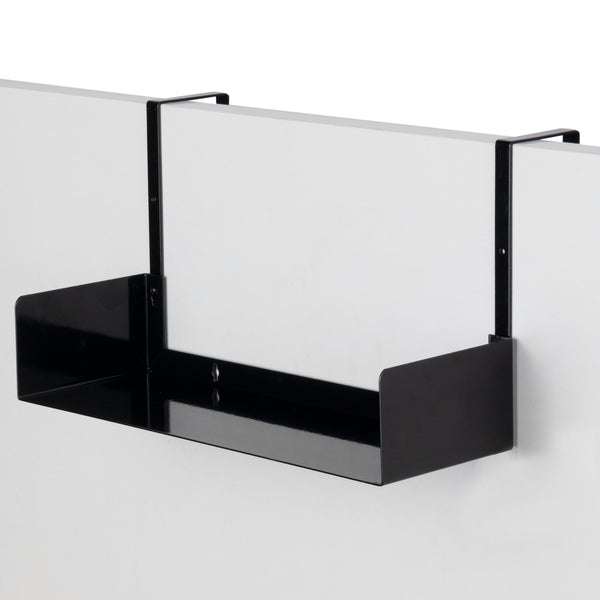 BUROBALI Metal Cubicle Hanging Bookshelf – 17" Length – Black - Wallniture