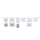 DRAPE Wire Picture Hanging Kit for Nursery Decor with Picture Hangers - 24 Clips - 196'' Length - Set of 1 or 2 - Wallniture