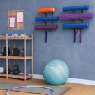 GURU 3 Sectional Wall Mount Yoga Mat And Foam Roller Rack - Set of 1, 2, or 3 - Black - Wallniture