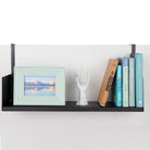 BUROLIBRO Metal Cubicle Hanging Bookshelf – 24" Length – Black - Wallniture