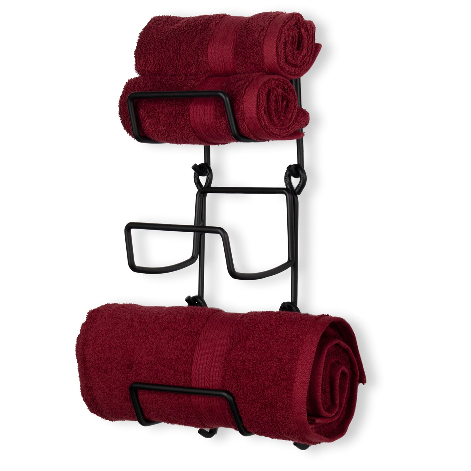 BOTO Towel Rack Wall Mounted 5-Sectional Bathroom Organizer with