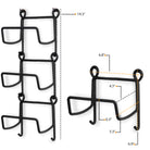 Moduwine Wall Mounted Wine Bottle Rack – Straight Style – 3, 4 Pieces – Black - Wallniture