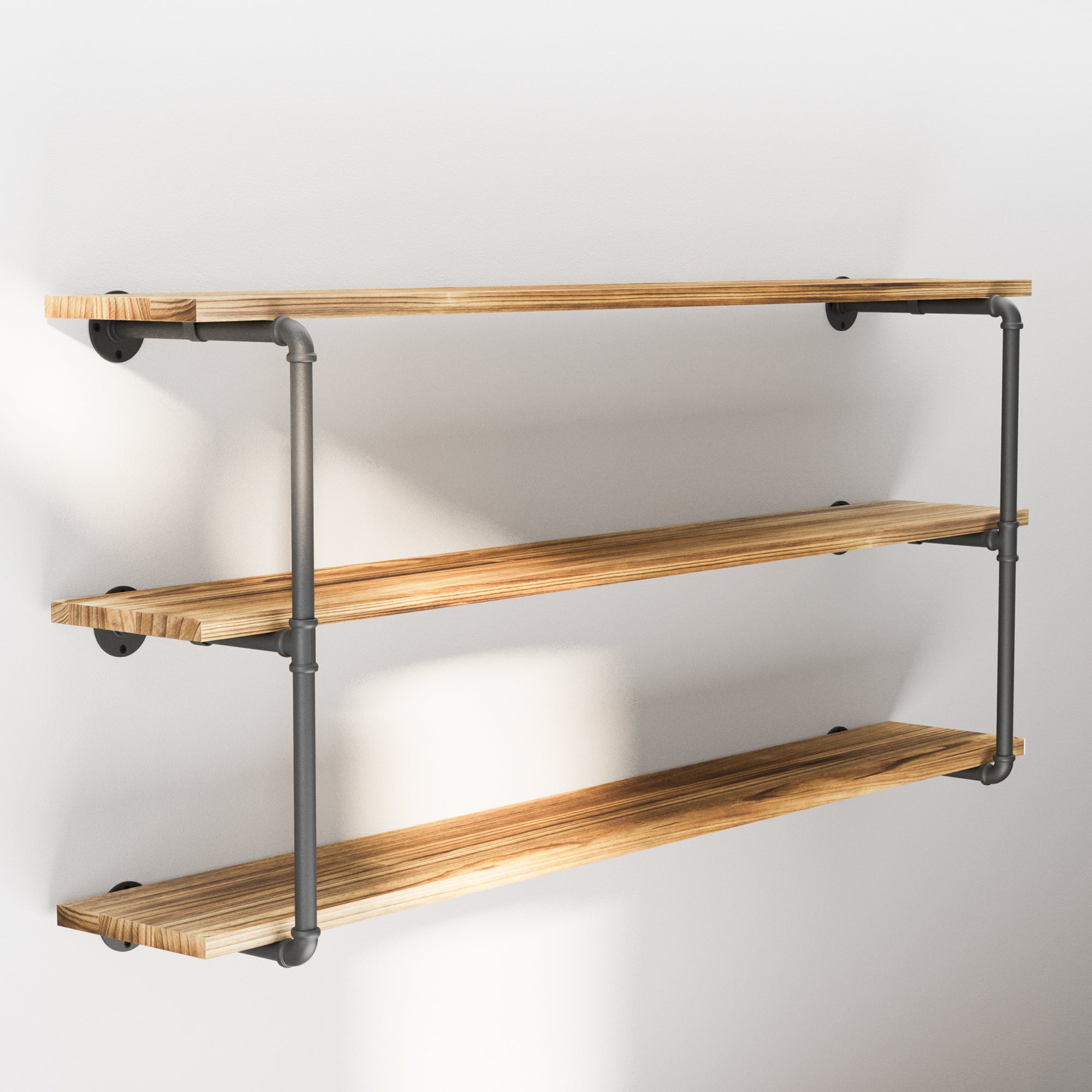 PIPE 60 Floating Pipe Shelves Industrial Shelf Heavy Duty Brackets Wallniture