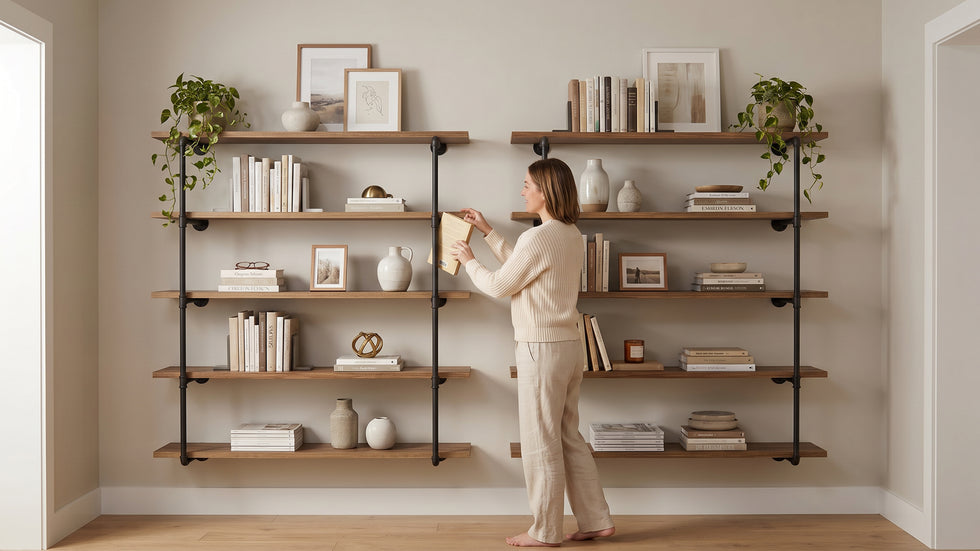 Pipe Rack Tier Layout Home Decor Storage and Organization | Wall Shelves, Racks, Organizers ...
