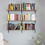ARRAS 48"x8" Floating Shelves Wall Mounted, Wall Bookshelf, Wall Shelves for Storage - Set of 3 - Burnt
