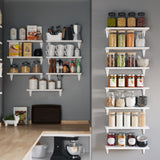 ARRAS 17''x4.5'' Floating Shelves, Wall Bookshelf for Living Room, Kitchen Rustic Wood Shelves - Set of 14 - White
