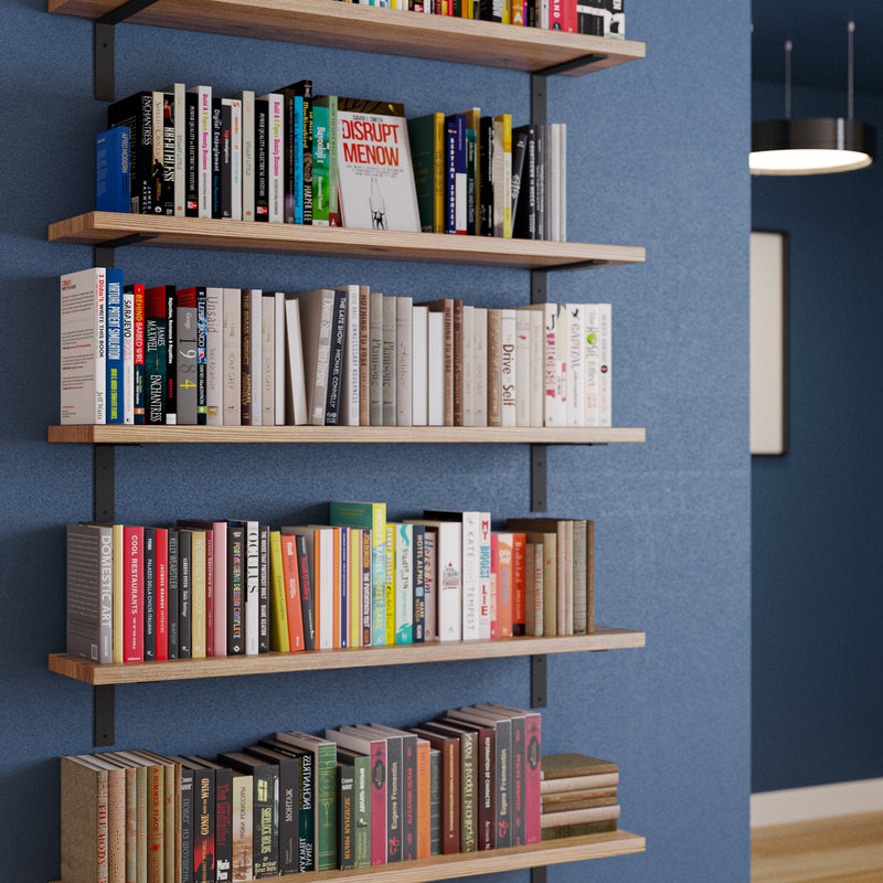 CERVO 48"x10" Rustic Wall Mounted Floating Shelves for Wall Decor, Wall Bookshelf for Living Room, Kitchen Wall Shelves - Set of 3 - Burnt