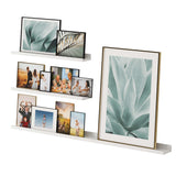 Denver Multi Size 48"-24"-24" Floating Shelves for Picture Frames Collage Wall Decor, Living Room Picture Ledge Shelf Set, Display Shelf - Set of 3 - White