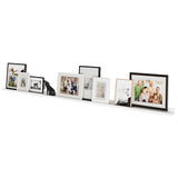 DENVER 84" Floating Shelves for Wall, White Picture Ledge for Picture Frames Collage Wall Decor, Wall Shelves for Living Room, Long Wall Shelf - White