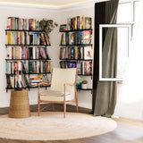 PALMA 17''x6'' Floating Shelves, Wall Bookshelf for Living Room, Rustic Wood Shelves for Office Decor - Set of 20 - Black