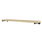 Extra long 60 inch wood shelf with heavy-duty metal pipe brackets and a sleek natural finish. A versatile wall mounted shelf for displaying books, framed art, collectibles, kitchen essentials, or office décor.