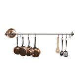 LYON Kitchen Utensil Holder with 10 S Hooks for Hanging - 31.5” Length - Stainless Steel - Wallniture