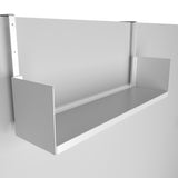 BUROLIBRO Metal Cubicle Hanging Bookshelf for Office Decor – 24" Length – White - Wallniture