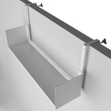 BUROLIBRO Metal Cubicle Hanging Bookshelf for Office Decor – 24" Length – White - Wallniture