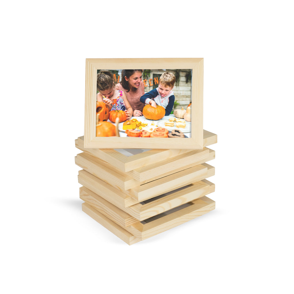 Pack of 12 Wooden Picture Frames Unfinished Wood Photos Frames 5x7 for  Crafts