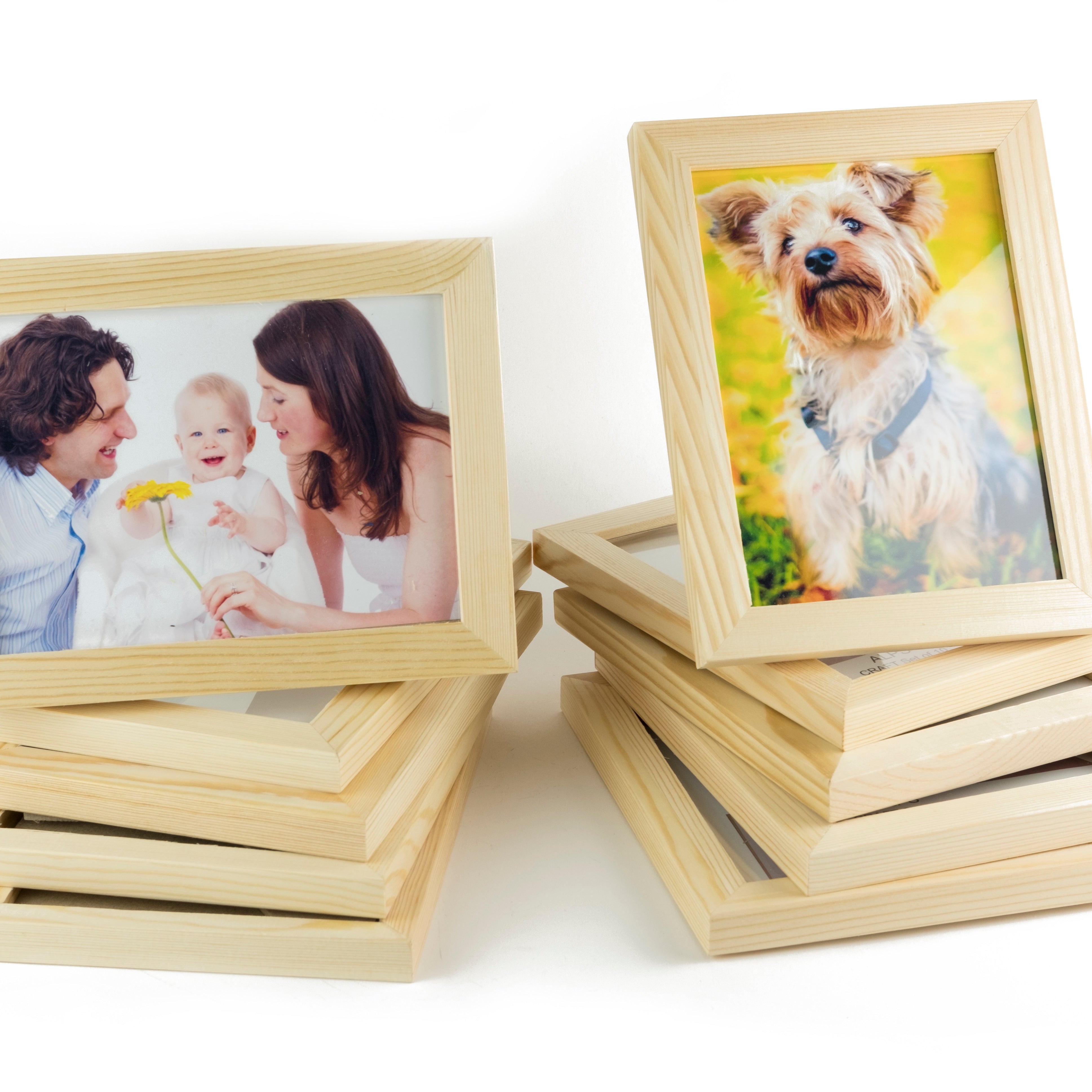 WOODALPS 5" x 7" Wooden Picture Frame - Set of 10 - Wallniture
