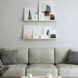 DENVER Floating Shelves and Picture Ledge for Bedroom Decor – 36” x 3.6" – Set of 2 – Natural - Wallniture