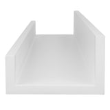 DENVER Floating Shelves Wall Bookshelf and Nursery Decor – 34” Length x 5" Depth – Set of 2 – White - Wallniture