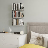 AVILA 17" Rustic Floating Shelves, Wall Bookshelf for Living Room Decor - Set of 3 - Wallniture