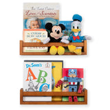 UTAH Floating Shelves Wall Bookshelf for Kids and Nursery Decor – Set of 2 – Walnut - Wallniture