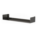 BALI U Shape Floating Shelves Wall Bookshelf and Video Game Shelf for Living Room Decor – Set of 2 – Black - Wallniture