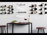 CHIRAZ Wall Mounted Wine Glass Rack  – 11” Depth – Set of 4 – Black