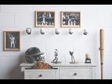 SPORTA Baseball Bat Wall Mount Display Stand for Sports Memorabilia, Baseball Ball Storage Rack – Set of 2, or 6 – Black