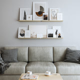 DENVER Floating Shelves and Picture Ledge for Living Room Decor – 24” x 3.6" – Set of 2 – Natural - Wallniture