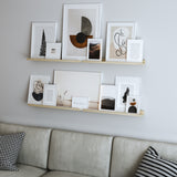 DENVER Floating Shelves and Picture Ledge for Bedroom Decor – 24” x 3.6" – Set of 2 – Natural - Wallniture