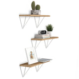 COLMAR Bookshelf for Office Decor, Geometric Triangle Shelf for Office Storage – 17” x 6" – Set of 3 - Wallniture
