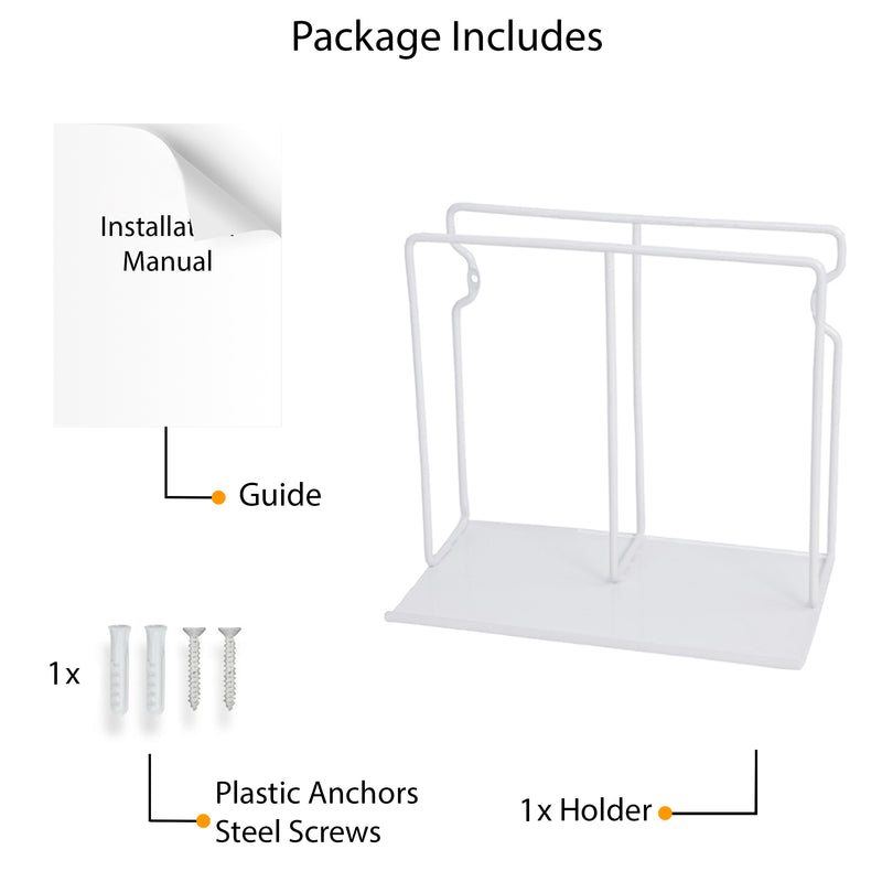 POCHE Vinyl Holder Rack Tablet Stand and Magazine Holder – White - Wallniture