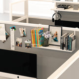 BUROBALI Metal Cubicle Hanging Bookshelf for Office Decor– 17 Length –  Wallniture