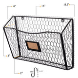 FELIC Wire Basket with S Hooks for Hanging - Black - Wallniture
