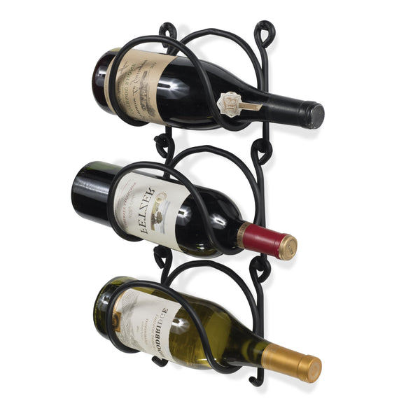 DIJON Under Cabinet or Wall Mount Wine Rack – 5 Sectional – Black –  Wallniture