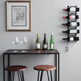 MODUWINE Wall Mounted Wine Rack – Round Style – 3, 4, 5 Pieces – Black - Wallniture
