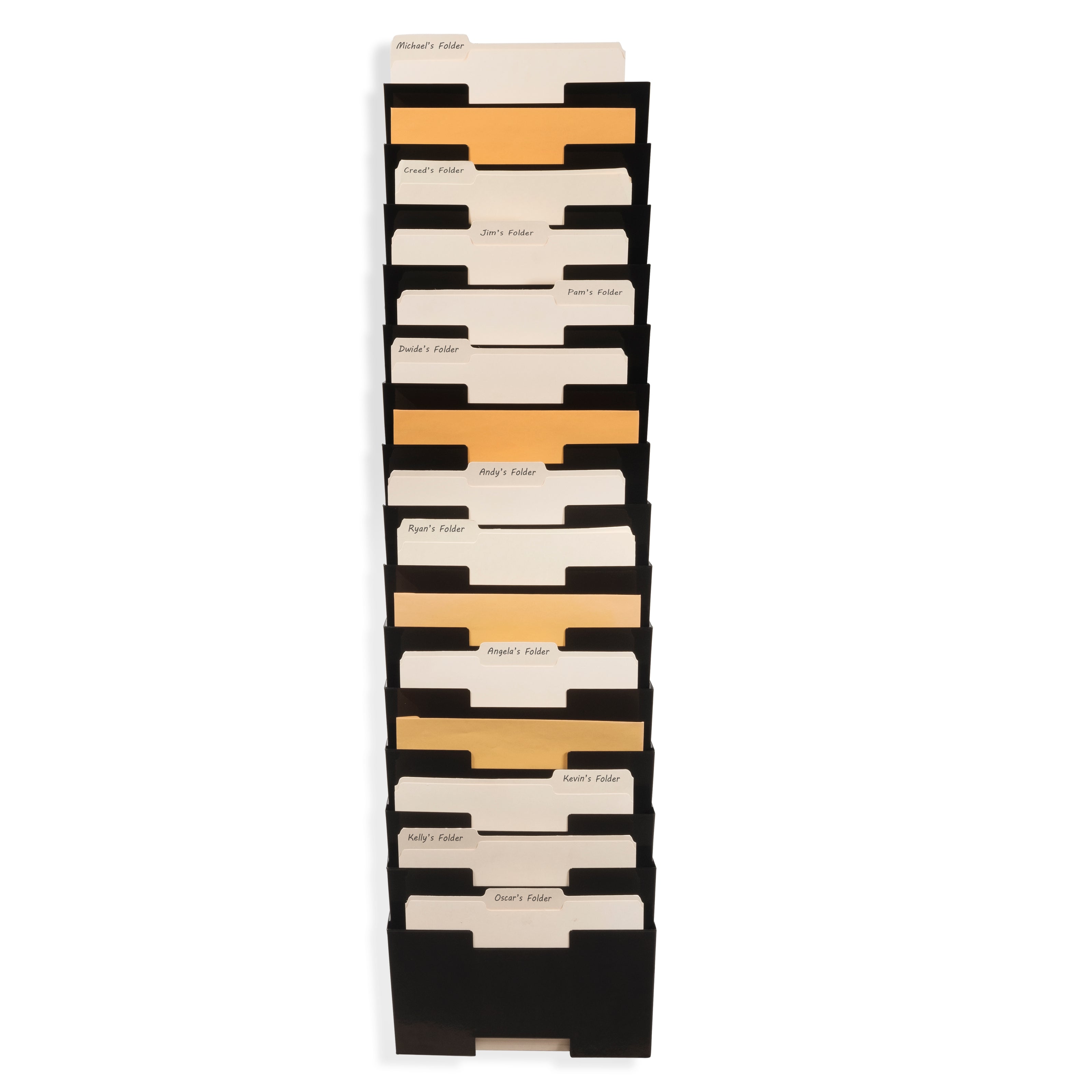 LISBON Wall File Magazine Holder - 15 Tier - Black, White, Gray ...