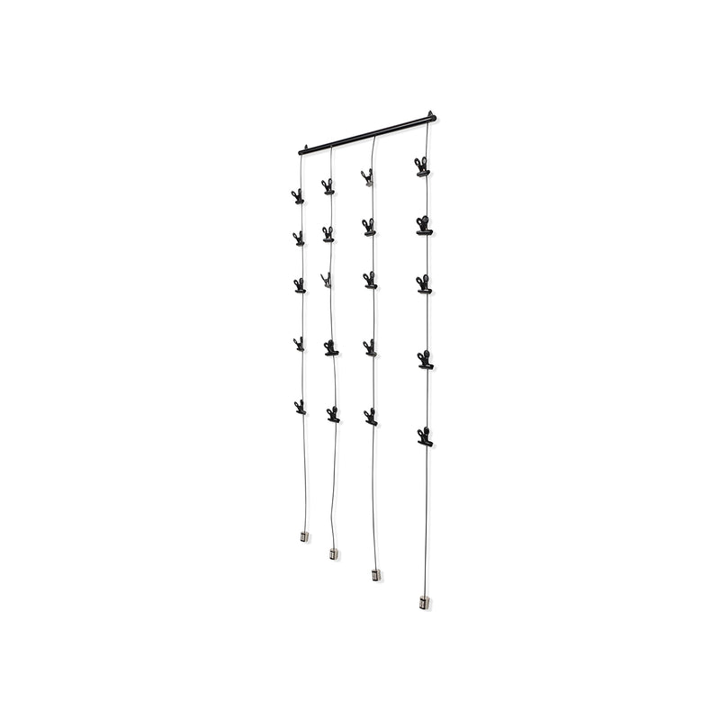 CORDONE 4 Wire Picture Hanging Kit, Hanging Collage Picture Display with 20 Clips – Black - Wallniture