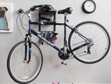 BYKO Bike Rack Garage Shelf and Entryway Organizer - 12" Length - Walnut, Gray - Wallniture