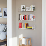 TOLEDO 24" White Floating Shelves for Storage, Bookshelf Living Room Decor - Set of 3