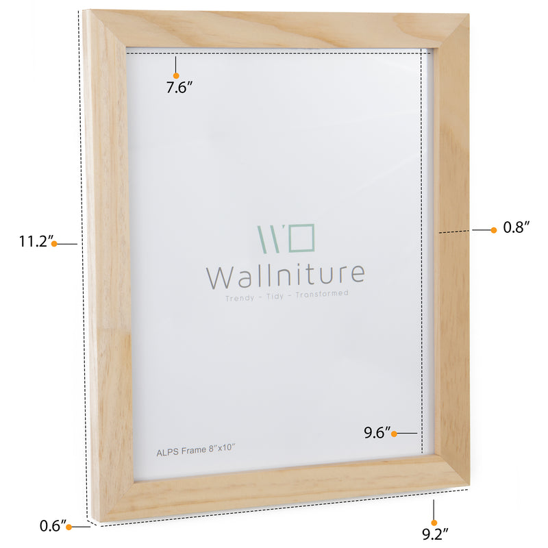 WOODALPS Wooden Picture Frames, 8 x 10 Picture Frame Set – 6 Pieces –  Wallniture