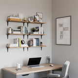 ARRAS Floating Shelves for Wall, 17"x6" Book Shelves & Storage Shelves Living Room Decor - Set of 6 - Wallniture