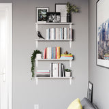 ARRAS Floating Shelves for Wall Storage 24" Rustic Wall Shelves for Living Room - Set of 4 - Burnt, or White
