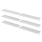 ARRAS Floating Shelves for Wall Decor, 24" x 6" White Wall Shelves - White - Set of 6, or 9