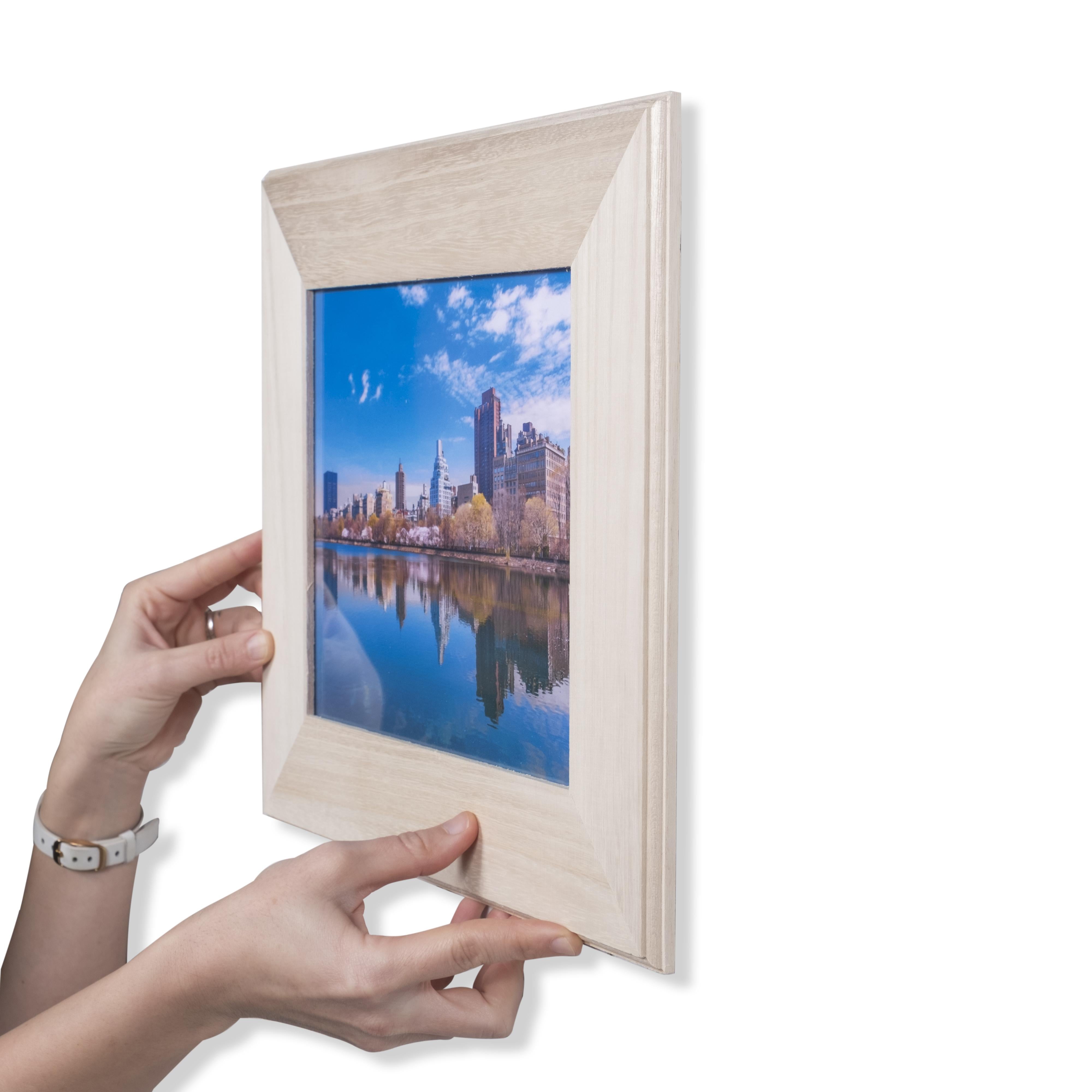 WOODATHENA 8" x 10" Unpainted Wooden Picture Frames - Set of 3 - Wallniture